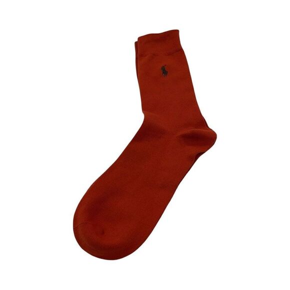POLO RALPH LAUREN SOCKS. FITS 7-8. ORANGE. - Picture 3 of 3